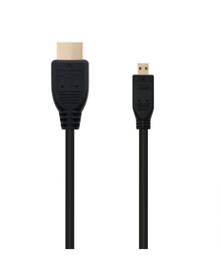 Cable Micro HDMI Nanocable 10.15.3502/ HDMI Macho - Micro HDMI Macho/ 1.8m/ Negro - Imagen 1