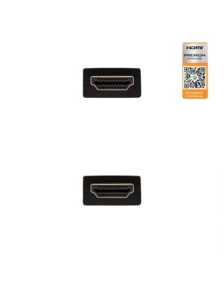 Cable HDMI 2.0 4K Nanocable 10.15.3601/ HDMI Macho - HDMI Macho/ 1m/ Certificado/ Negro - Imagen 3