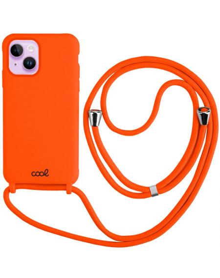 Carcasa COOL para iPhone 14 Cordón Liso Naranja