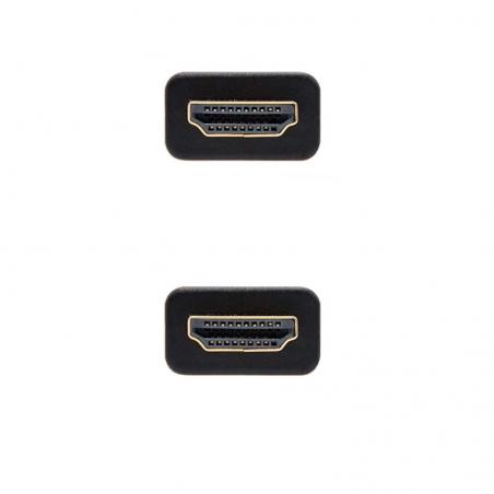 Cable HDMI 2.0 4K Nanocable 10.15.3700/ HDMI Macho - HDMI Macho/ 0.5m/ Negro/ Azul - Imagen 3