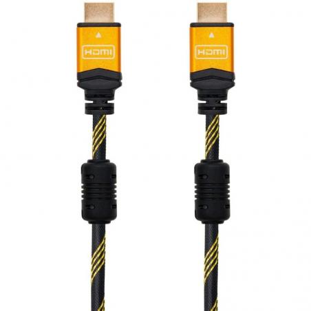 Cable HDMI 2.0 4K Nanocable 10.15.1602/ HDMI Macho - HDMI Macho/ 1.5m/ Negro/ Azul - Imagen 2