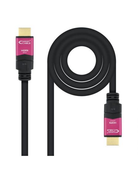 Cable HDMI 2.0 4K Nanocable 10.15.3715/ HDMI Macho - HDMI Macho/ 15m/ Negro - Imagen 1