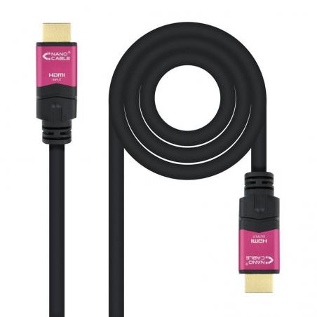 Cable HDMI 2.0 4K Nanocable 10.15.3715/ HDMI Macho - HDMI Macho/ 15m/ Negro - Imagen 1