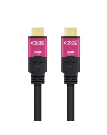 Cable HDMI 2.0 4K Nanocable 10.15.3715/ HDMI Macho - HDMI Macho/ 15m/ Negro - Imagen 2