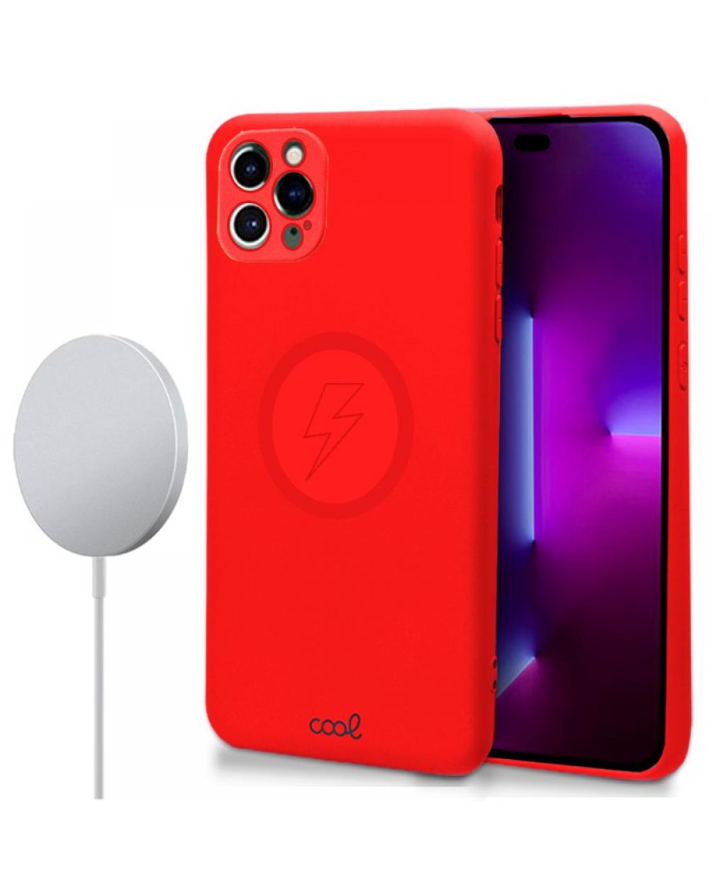 Carcasa COOL Para iPhone 14 Pro Magnética Cover Rojo