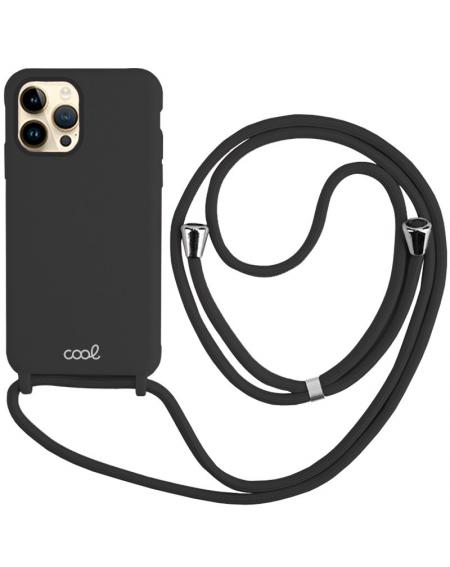 Carcasa COOL para iPhone 14 Pro Max Cordón Liso Negro