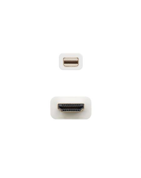 Cable Mini Displayport Nanocable 10.15.4002/ Mini Displayport Macho - HDMI Macho/ 2m/ Blanco - Imagen 2