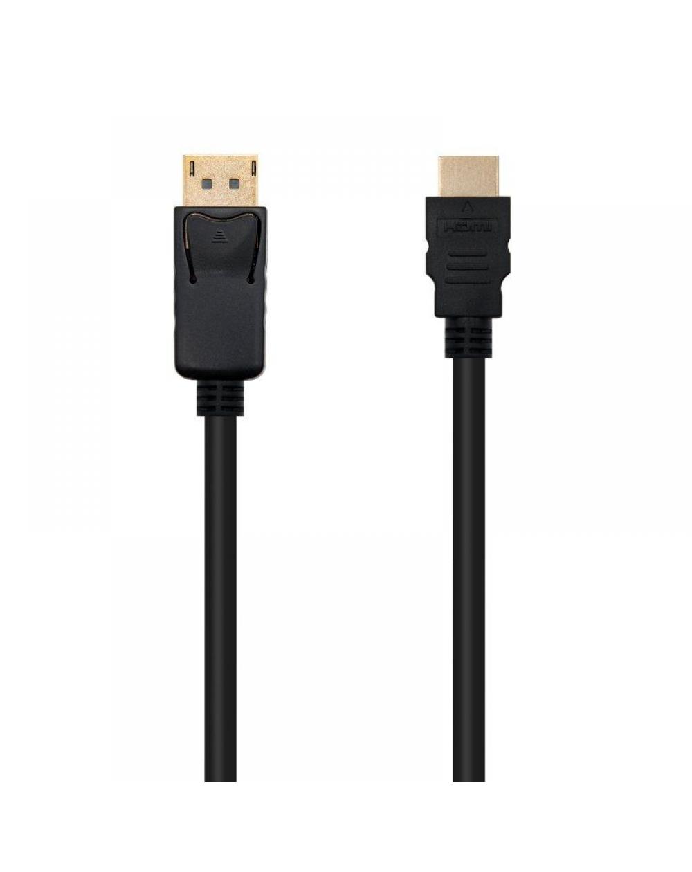 Cable Conversor Nanocable 10.15.4300/ Displayport Macho - HDMI Macho/ 0.5m/ Negro - Imagen 1