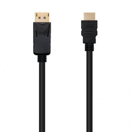 Cable Conversor Nanocable 10.15.4300/ Displayport Macho - HDMI Macho/ 0.5m/ Negro - Imagen 1