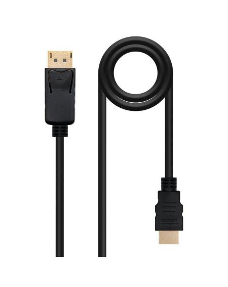 Cable Conversor Nanocable 10.15.4300/ Displayport Macho - HDMI Macho/ 0.5m/ Negro - Imagen 2