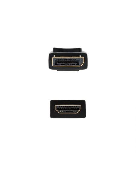 Cable Displayport Nanocable 10.15.4302/ Displayport Macho - HDMI Macho/ 2m/ Negro - Imagen 2