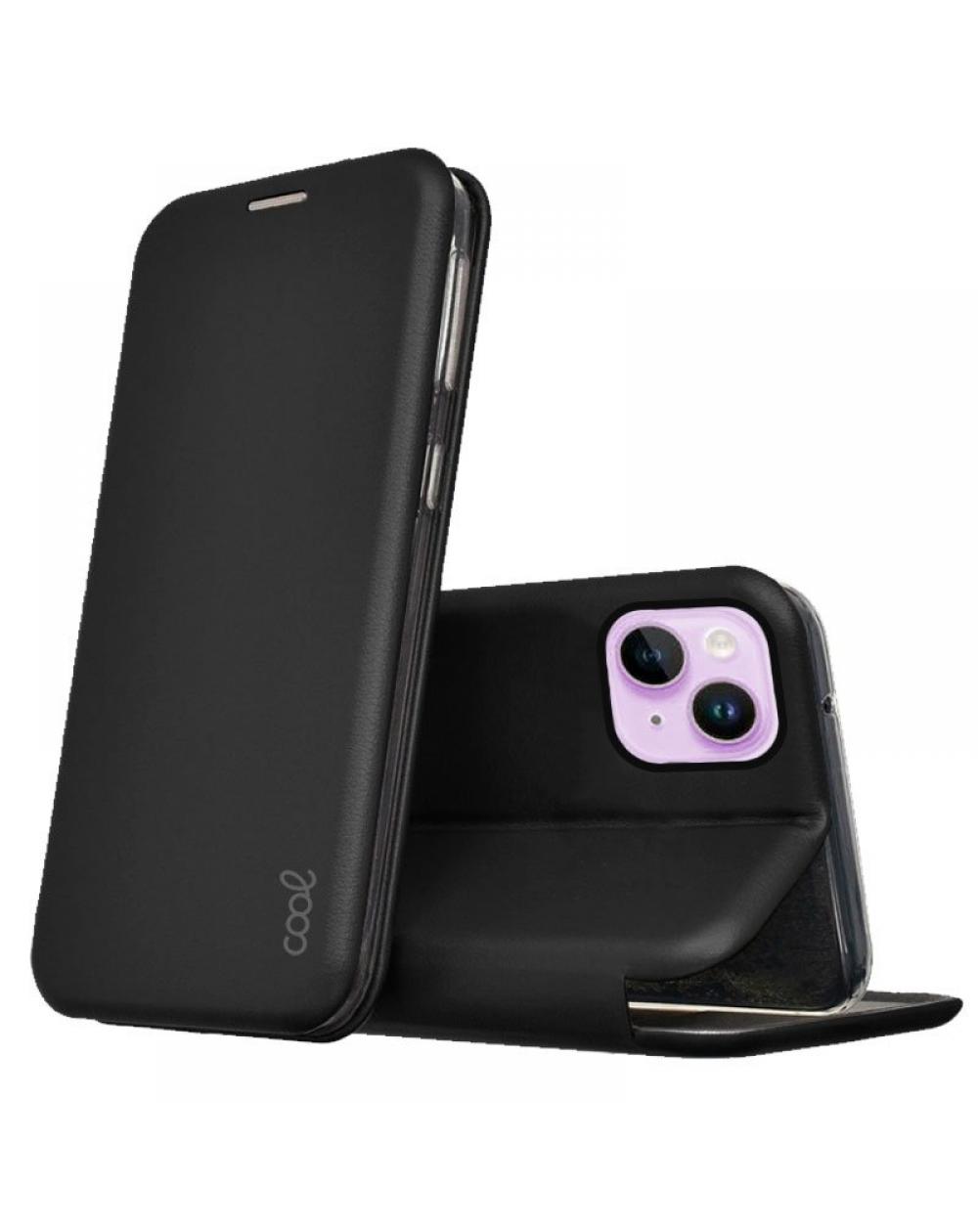 Funda COOL Flip Cover para iPhone 14 Elegance Negro