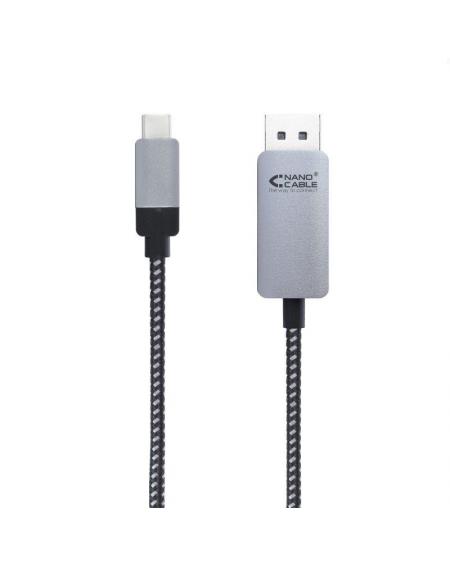 Cable Conversor Nanocable 10.15.5002/ USB Tipo-C Macho - Displayport Macho/ 1.8m/ Negro - Imagen 1