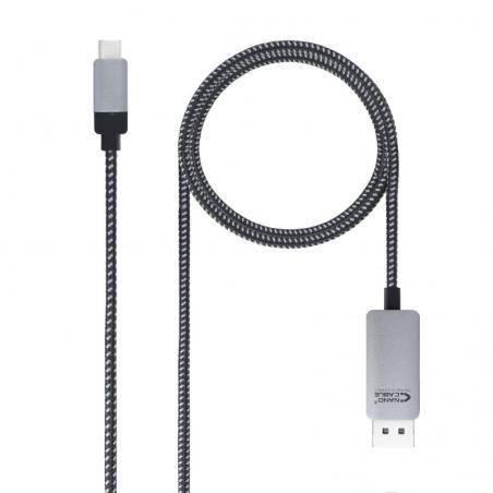 Cable Conversor Nanocable 10.15.5002/ USB Tipo-C Macho - Displayport Macho/ 1.8m/ Negro - Imagen 2