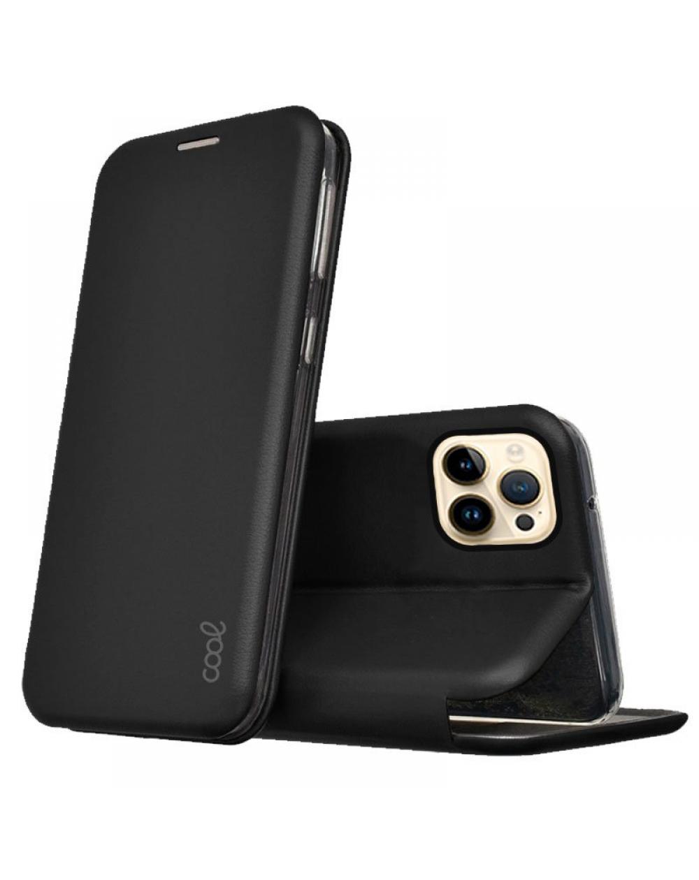 Funda COOL Flip Cover para iPhone 14 Pro Max Elegance Negro