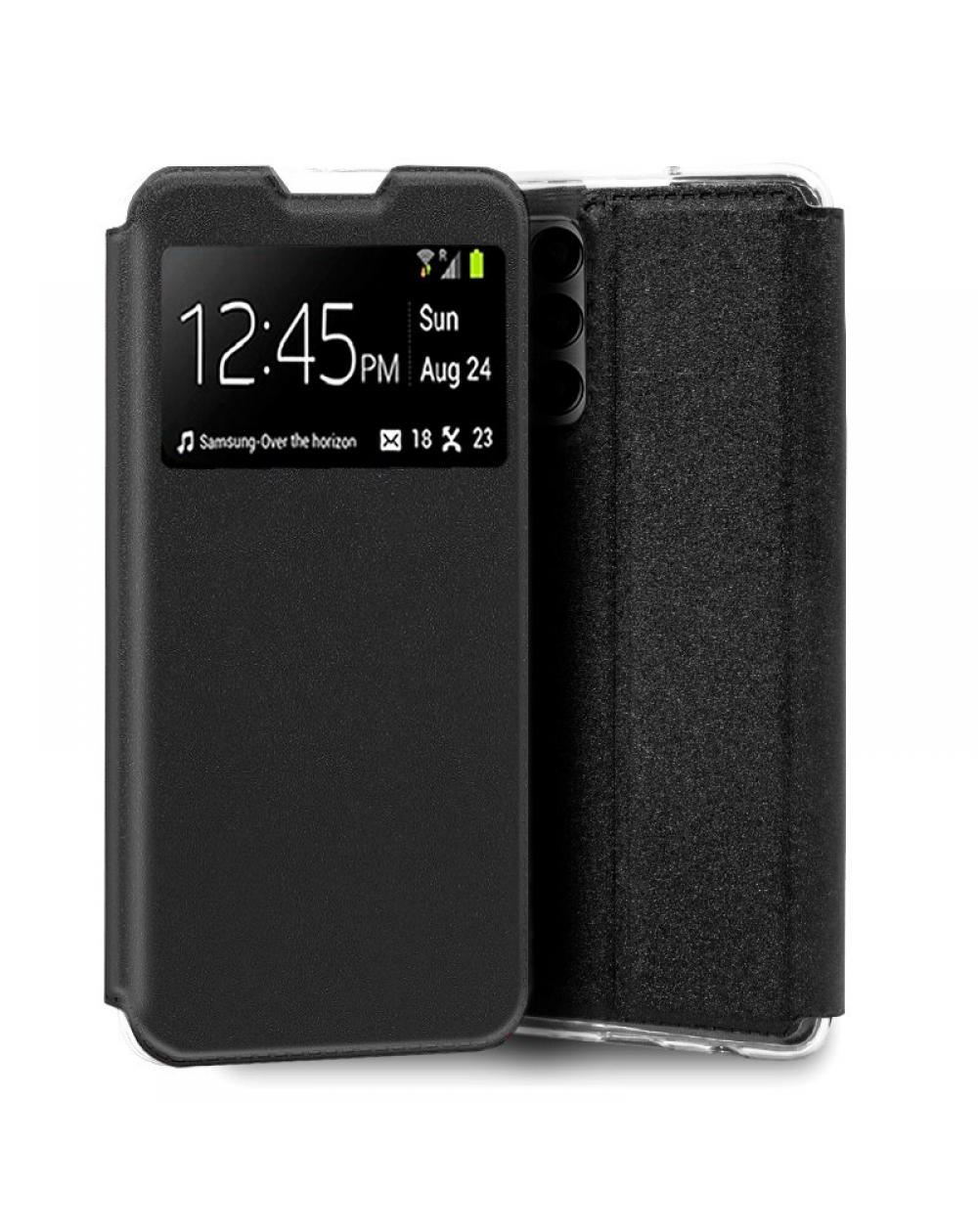 Funda COOL Flip Cover para Samsung M135 Galaxy M13 / A23 5G Liso Negro