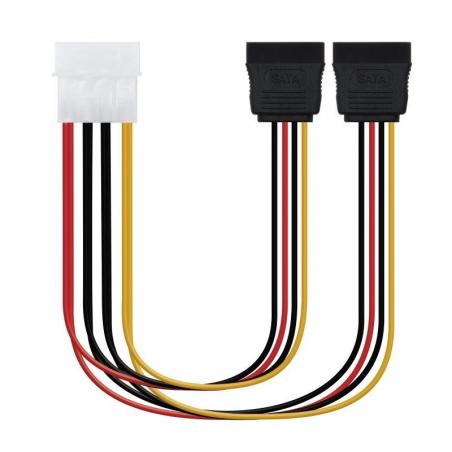 Cable Duplicador de Alimentación Nanocable 10.19.0101-OEM/ Molex Macho - 2x SATA Hembra/ 20cm - Imagen 1