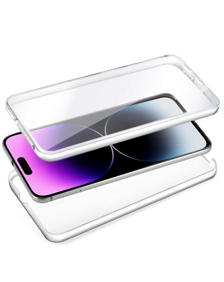 Funda COOL Silicona 3D para iPhone 14 Pro Max (Transparente Frontal + Trasera)
