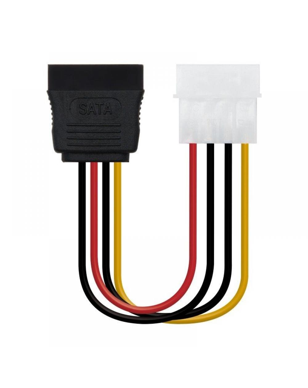 Cable de Alimentación SATA Nanocable 10.19.0205-OEM/ Molex Macho - SATA Hembra/ 16cm - Imagen 1