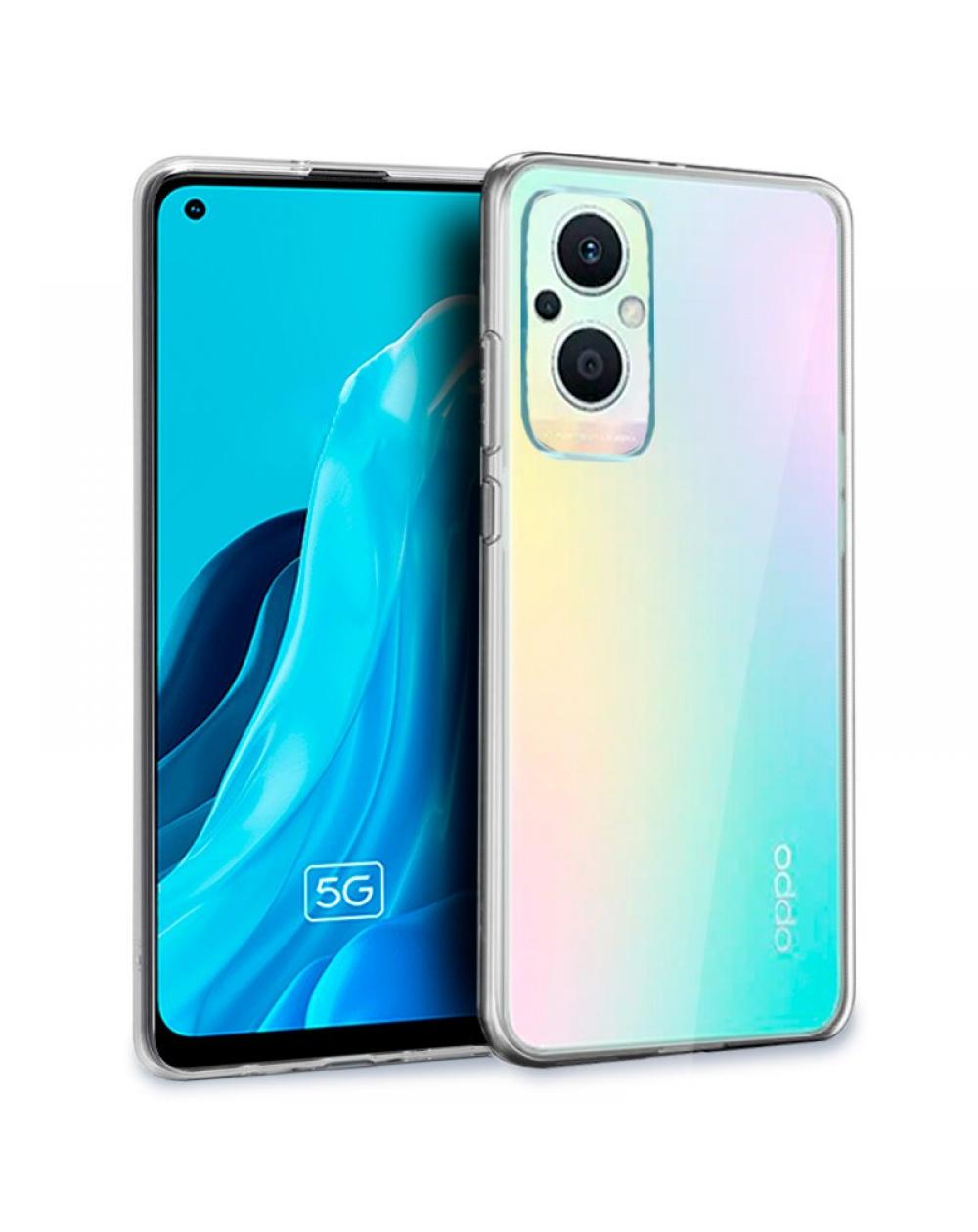 Funda COOL Silicona para Oppo Reno 8 Lite 5G (Transparente)