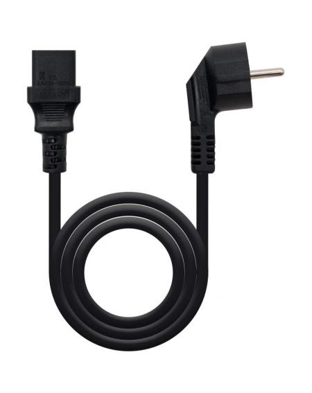 Cable Alimentación Nanocable 10.22.0103/ Schuko Macho - C13 Hembra/ 3m/ Negro - Imagen 2