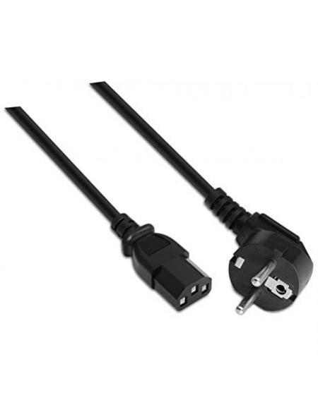 Cable Alimentación Nanocable 10.22.0103/ Schuko Macho - C13 Hembra/ 3m/ Negro - Imagen 3