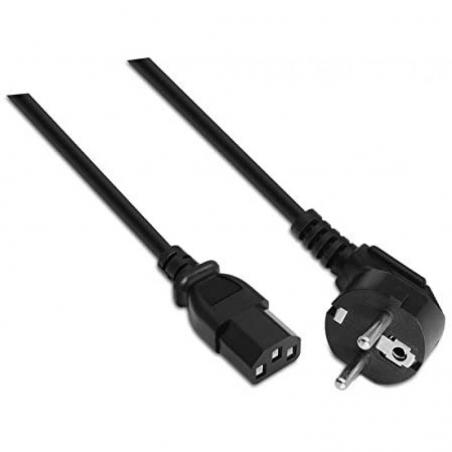 Cable Alimentación Nanocable 10.22.0103/ Schuko Macho - C13 Hembra/ 3m/ Negro - Imagen 3