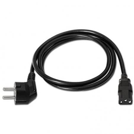 Cable Alimentación Nanocable 10.22.0103/ Schuko Macho - C13 Hembra/ 3m/ Negro - Imagen 4