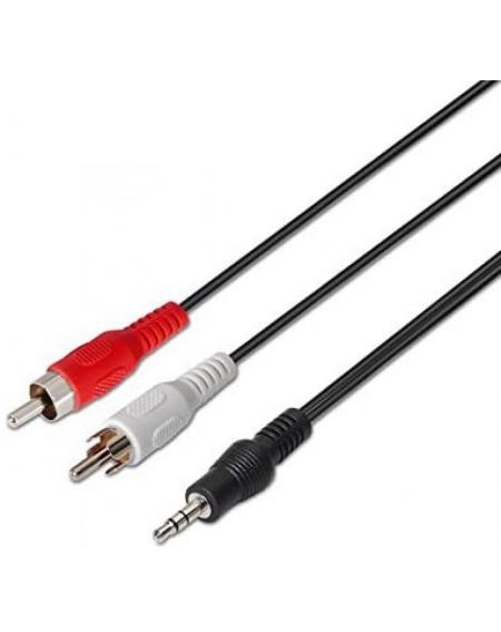 Cable Estéreo Nanocable 10.24.0310/ Jack 3.5 Macho - 2x RCA Macho/ 10m/ Negro - Imagen 4