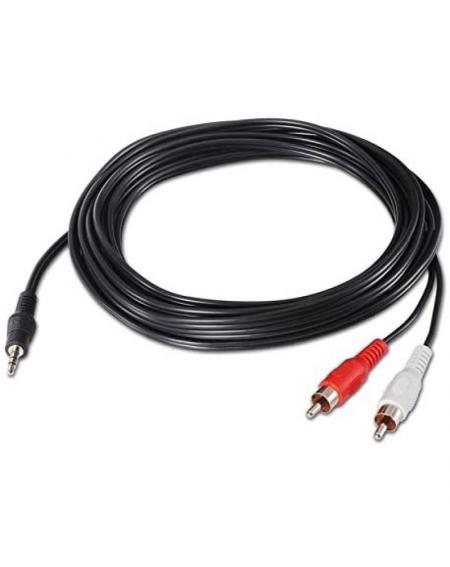 Cable Estéreo Nanocable 10.24.0310/ Jack 3.5 Macho - 2x RCA Macho/ 10m/ Negro - Imagen 5