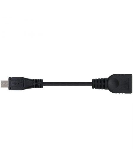 Cable USB 2.0 Nanocable 10.01.3500/ MicroUSB Macho - USB Hembra/ 15cm/ Negro - Imagen 2
