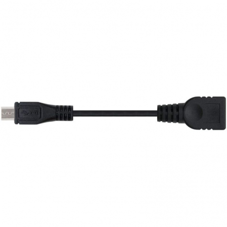 Cable USB 2.0 Nanocable 10.01.3500/ MicroUSB Macho - USB Hembra/ 15cm/ Negro - Imagen 2