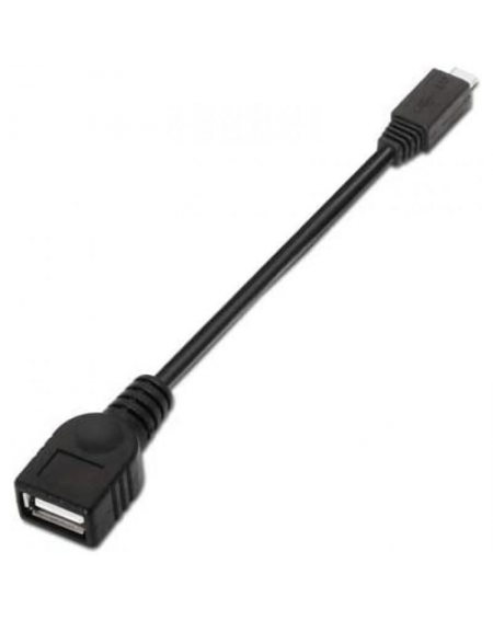 Cable USB 2.0 Nanocable 10.01.3500/ MicroUSB Macho - USB Hembra/ 15cm/ Negro - Imagen 4