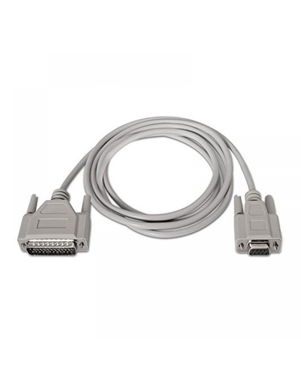 Cable Serie NULL Modem Nanocable 10.14.0802/ DB9 Hembra - DB25 Macho/ 1.8m/ Beige - Imagen 1