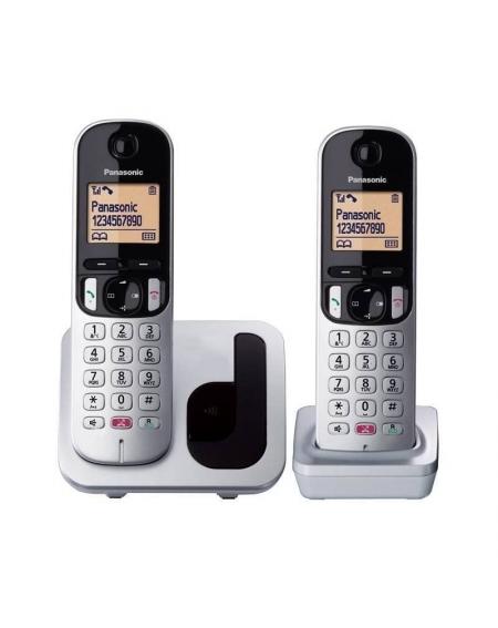 Teléfono Inalámbrico Panasonic KX-TGC252SPS/ Pack DUO/ Plata