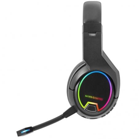 Auriculares Inalámbricos Gaming con Micrófono Mars Gaming MHW100/ Jack 3.5/ Negros