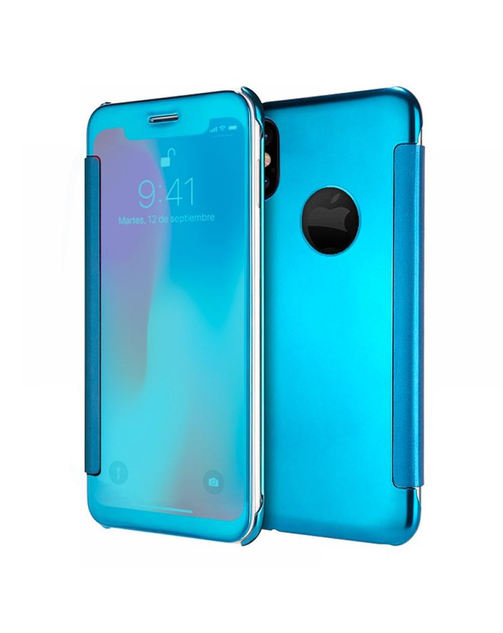 Funda COOL Flip Cover para iPhone X / iPhone XS Clear View Azul