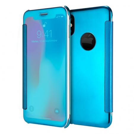 Funda COOL Flip Cover para iPhone X / iPhone XS Clear View Azul