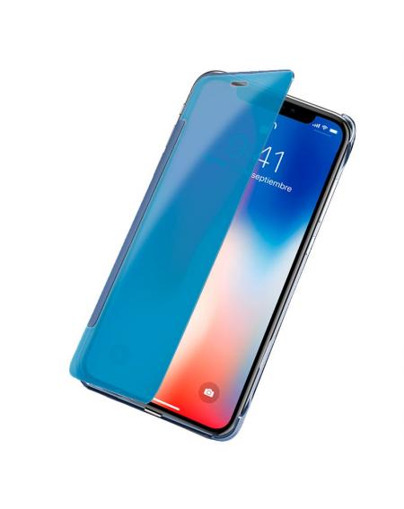 Funda COOL Flip Cover para iPhone X / iPhone XS Clear View Azul