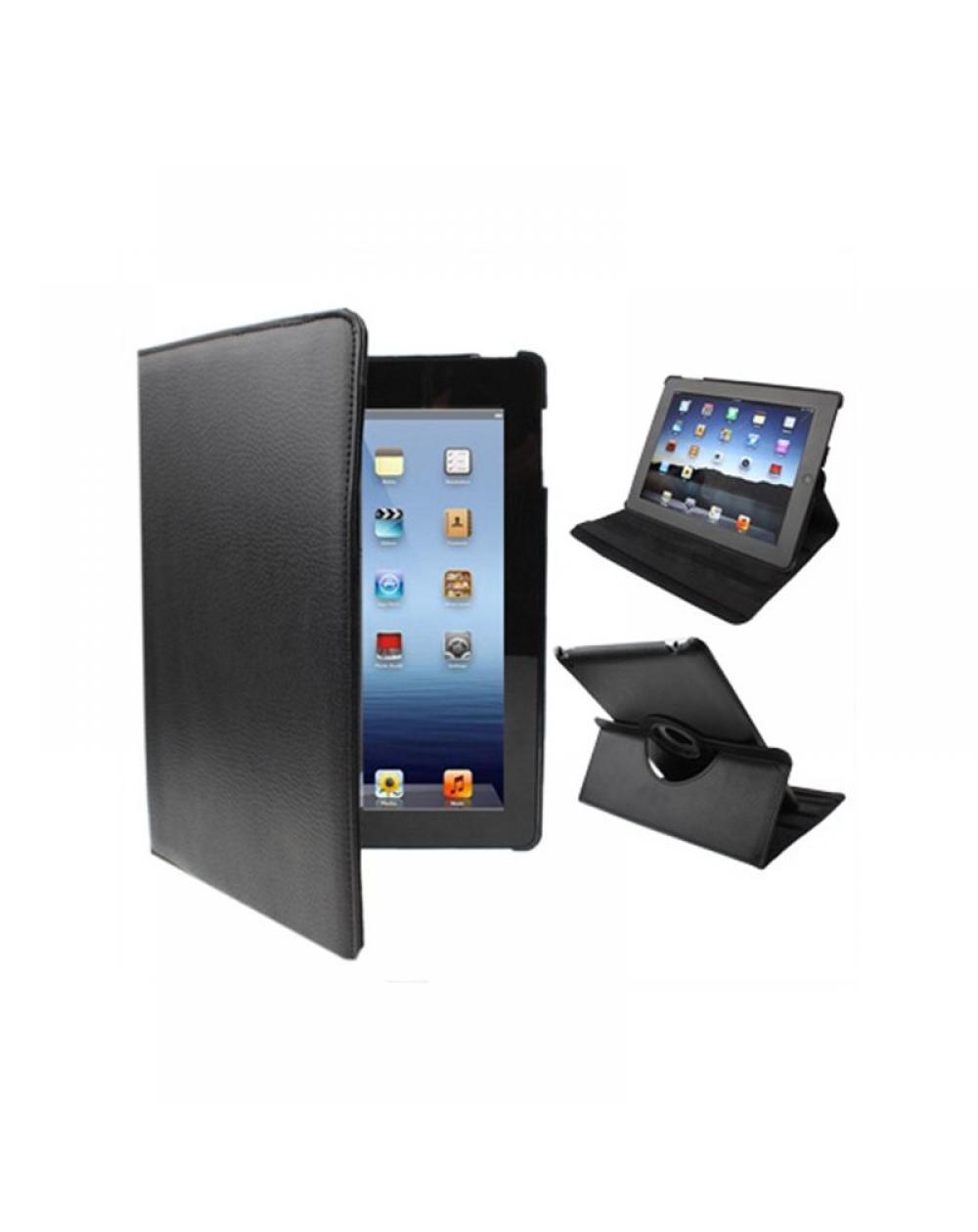 Funda COOL para iPad 2 / iPad 3 / 4 Giratoria Polipiel color Negro (Soporte)