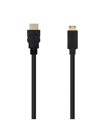 Cable HDMI Nanocable 10.15.0902/ HDMI Macho - Mini HDMI Macho/ 1.8m/ Negro - Imagen 1