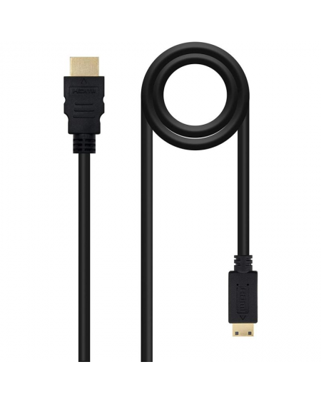 Cable HDMI Nanocable 10.15.0902/ HDMI Macho - Mini HDMI Macho/ 1.8m/ Negro - Imagen 2