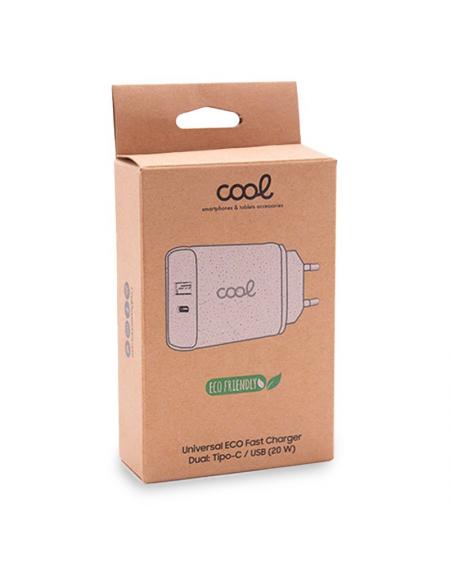 Cargador Red Universal Fast Charger (PD) Tipo-C / USB Dual COOL ECO (20W)