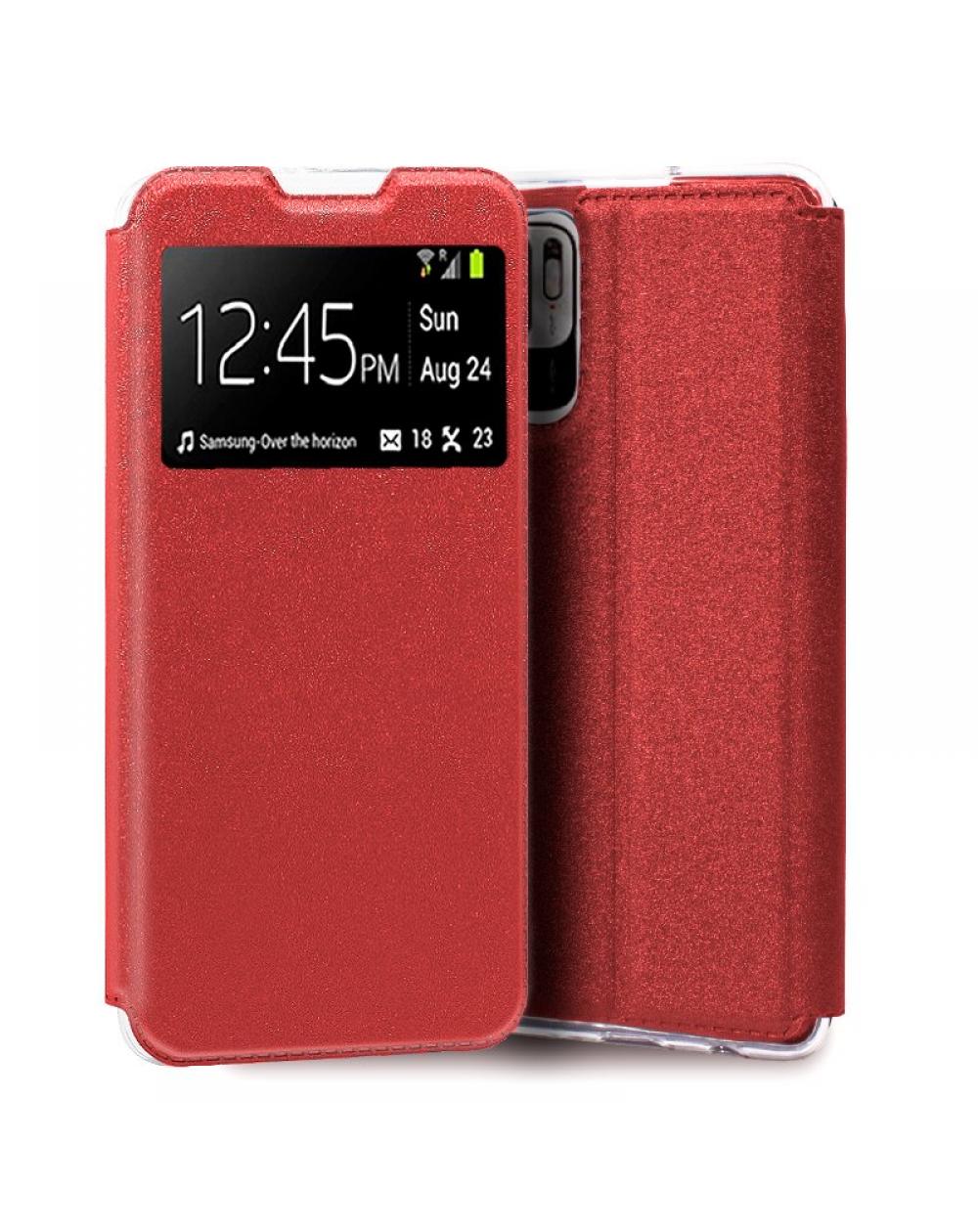 Funda COOL Flip Cover para Xiaomi Redmi 10 5G Liso Rojo