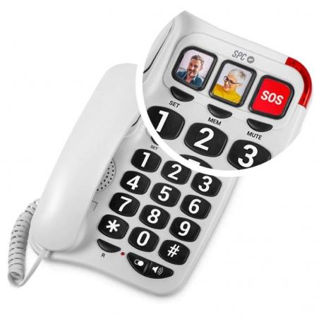 Teléfono SPC Confort Numbers 2/ Blanco