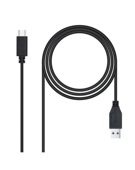 Cable USB 3.1 Nanocable 10.01.4002/ USB Tipo-C Macho - USB Macho/ 2m/ Negro