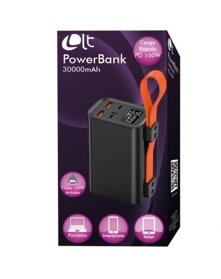 Batería Externa/Powerbank Leotec PowerBank 30000mAh PD 100W/ Compatible con Portátiles