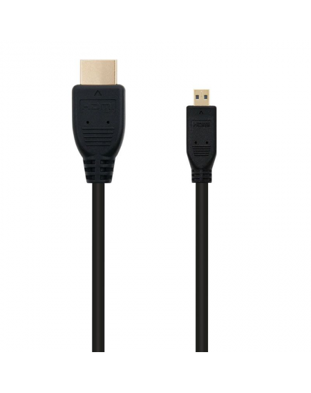 Cable Micro HDMI Nanocable 10.15.3501/ HDMI Macho - Micro HDMI Macho/ 0.8m/ Negro - Imagen 1