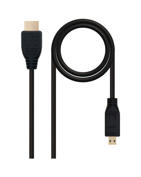 Cable Micro HDMI Nanocable 10.15.3501/ HDMI Macho - Micro HDMI Macho/ 0.8m/ Negro - Imagen 2