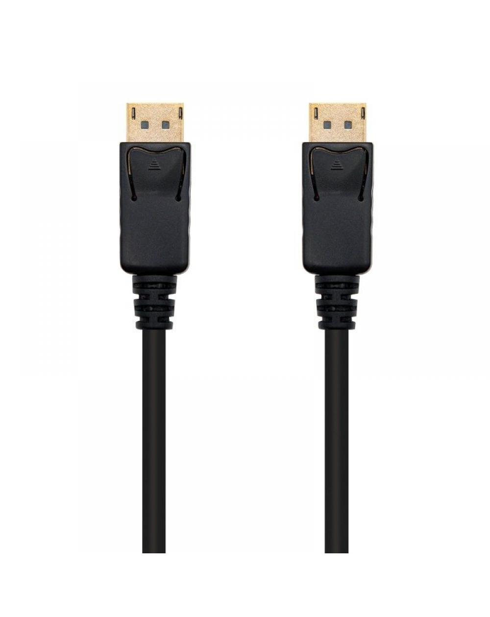 Cable Displayport 1.2 4K Nanocable 10.15.2300/ Displayport Macho - Displayport Macho/ 0.5m/ Negro - Imagen 1